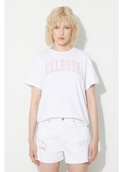 Ellesse t-shirt bawełniany kolor biały SGR17859-LIGHTGREY ze sklepu ANSWEAR.com w kategorii Bluzki damskie - zdjęcie 160291553