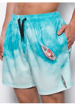 Kąpielówki męskie tie dye - niebieskie V8 OM-SRBS-0125 ze sklepu ombre w kategorii Kąpielówki - zdjęcie 160313652