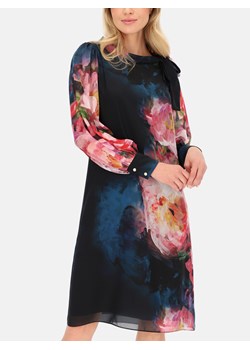 Granatowa sukienka w kwiaty Potis & Verso Scarlett ze sklepu Eye For Fashion w kategorii Sukienki - zdjęcie 160319660
