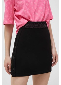 Guess spódnica kolor czarny mini prosta ze sklepu ANSWEAR.com w kategorii Spódnice - zdjęcie 160325221