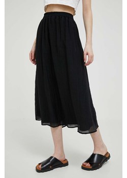 Dkny spódnica kolor czarny maxi rozkloszowana ze sklepu ANSWEAR.com w kategorii Spódnice - zdjęcie 160325353