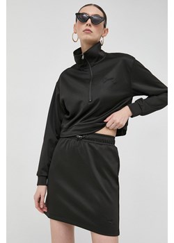 Guess spódnica kolor czarny mini prosta ze sklepu ANSWEAR.com w kategorii Spódnice - zdjęcie 160334804