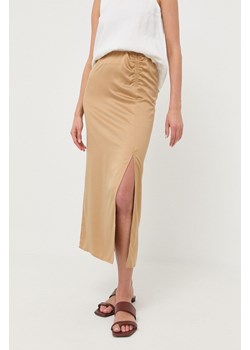 Marella spódnica kolor beżowy maxi ołówkowa ze sklepu ANSWEAR.com w kategorii Spódnice - zdjęcie 160336131