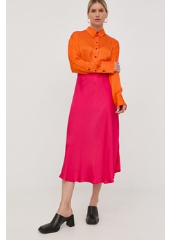 Herskind spódnica kolor fioletowy midi rozkloszowana ze sklepu ANSWEAR.com w kategorii Spódnice - zdjęcie 160342110