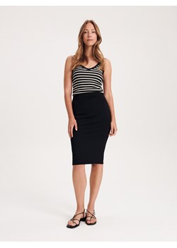 Reserved - Dopasowana spódnica midi - czarny ze sklepu Reserved w kategorii Spódnice - zdjęcie 160352481