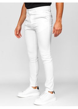 Białe spodnie materiałowe chinosy męskie Denley 0055 ze sklepu Denley w kategorii Spodnie męskie - zdjęcie 160413601