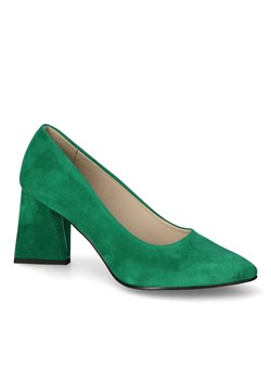 Czółenka For-But 146/T Zielone zamsz ze sklepu Arturo-obuwie w kategorii Czółenka - zdjęcie 160414323
