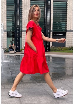 Czerwona sukienka z bawełny ze sklepu Molton w kategorii Sukienki - zdjęcie 160422633