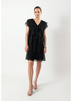 Czarna zwiewna sukienka z falbanami ze sklepu Molton w kategorii Sukienki - zdjęcie 160425861