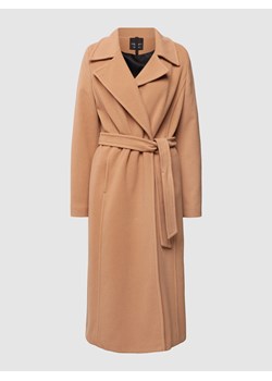 Płaszcz wełniany z tasiemką w talii ze sklepu Peek&Cloppenburg  w kategorii Płaszcze damskie - zdjęcie 160513882