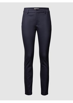 Spodnie ze streczem i aplikacją z logo model ‘ABBY NIGHT PANT’ ze sklepu Peek&Cloppenburg  w kategorii Spodnie damskie - zdjęcie 160556203