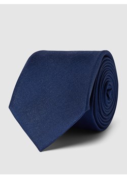 Krawat jedwabny z drobnym,tkanym wzorem model ‘PLAIN WEAVE’ ze sklepu Peek&Cloppenburg  w kategorii Krawaty - zdjęcie 160600251