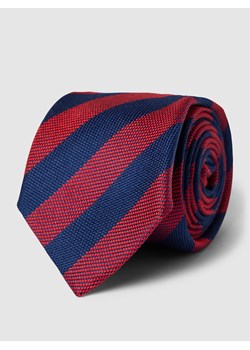 Krawat jedwabny ze wzorem w paski model ‘WOVEN OXFORD’ ze sklepu Peek&Cloppenburg  w kategorii Krawaty - zdjęcie 160615522