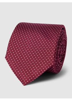 Krawat jedwabny ze wzorem na całej powierzchni ze sklepu Peek&Cloppenburg  w kategorii Krawaty - zdjęcie 160616314