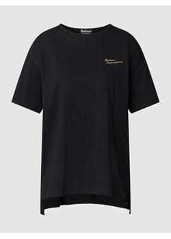 T-shirt o kroju oversized z wyhaftowanym logo model ‘Roland’ ze sklepu Peek&Cloppenburg  w kategorii Bluzki damskie - zdjęcie 160631653