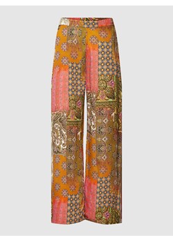 Spodnie z wiskozy ze wzorem na całej powierzchni ze sklepu Peek&Cloppenburg  w kategorii Spodnie damskie - zdjęcie 160632613