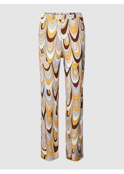 Spodnie materiałowe z wzorem na całej powierzchni ze sklepu Peek&Cloppenburg  w kategorii Spodnie damskie - zdjęcie 160633663