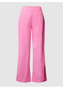 Spodnie lniane z elastycznym pasem model ‘Gerda’ ze sklepu Peek&Cloppenburg  w kategorii Spodnie damskie - zdjęcie 160646780
