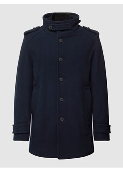 Płaszcz z fakturowanym wzorem model ‘Noah’ ze sklepu Peek&Cloppenburg  w kategorii Płaszcze męskie - zdjęcie 160660284