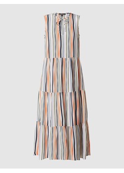 Długa sukienka z wiskozy ze wzorem w paski ze sklepu Peek&Cloppenburg  w kategorii Sukienki - zdjęcie 160664372