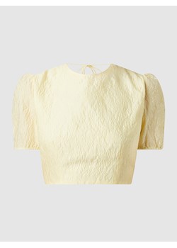 Bluzka krótka z bufiastymi rękawami ze sklepu Peek&Cloppenburg  w kategorii Bluzki damskie - zdjęcie 160691330
