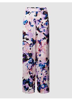 Spodnie materiałowe z czystej wiskozy ze wzorem na całej powierzchni model ‘THEA’ ze sklepu Peek&Cloppenburg  w kategorii Spodnie damskie - zdjęcie 160693370