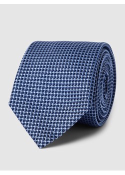 Krawat jedwabny z detalem z logo model ‘WOVEN’ ze sklepu Peek&Cloppenburg  w kategorii Krawaty - zdjęcie 160701341