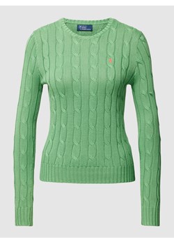 Sweter z dzianiny z bawełny z fakturowanym wzorem model ‘JULIANNA’ ze sklepu Peek&Cloppenburg  w kategorii Swetry damskie - zdjęcie 160715700