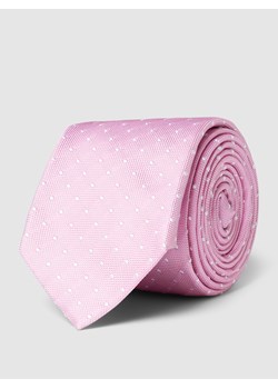 Krawat jedwabny z drobnym wzorem na całej powierzchni ze sklepu Peek&Cloppenburg  w kategorii Krawaty - zdjęcie 160716241