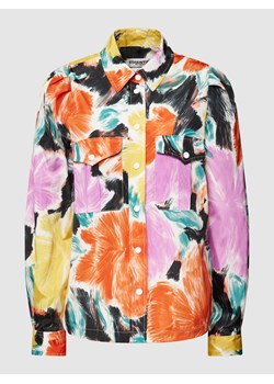 Bluzka koszulowa z kwiatowym wzorem na całej powierzchni ze sklepu Peek&Cloppenburg  w kategorii Koszule damskie - zdjęcie 160725233