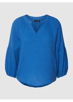 Bluzka z fakturowanym wzorem i obniżonymi ramionami ze sklepu Peek&Cloppenburg  w kategorii Bluzki damskie - zdjęcie 160750791