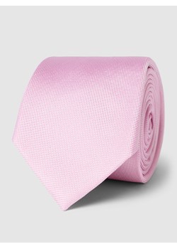 Krawat jedwabny z drobnym,tkanym wzorem model ‘PLAIN WEAVE’ ze sklepu Peek&Cloppenburg  w kategorii Krawaty - zdjęcie 160752781