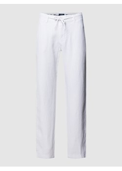 Spodnie z czystego lnu z tunelem ze sklepu Peek&Cloppenburg  w kategorii Spodnie męskie - zdjęcie 160764101