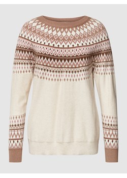 Sweter z dzianiny we wzory na całej powierzchni ze sklepu Peek&Cloppenburg  w kategorii Swetry damskie - zdjęcie 160797553