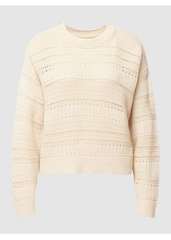 Sweter z dzianiny z dodatkiem lnu model ‘Ajour’ ze sklepu Peek&Cloppenburg  w kategorii Swetry damskie - zdjęcie 160797704