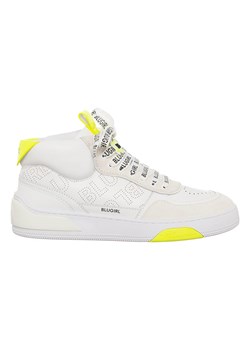BLUGIRL by Blumarine Skórzane sneakersy &quot;Wow&quot; w kolorze biało-żółtym ze sklepu Limango Polska w kategorii Buty sportowe damskie - zdjęcie 160876701