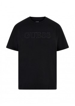 Męski t-shirt z nadrukiem GUESS SS ALPHY - czarny ze sklepu Sportstylestory.com w kategorii T-shirty męskie - zdjęcie 160899733