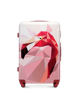 Duża walizka z ABS-u z nadrukiem różowa ze sklepu WITTCHEN w kategorii Walizki - zdjęcie 160910884