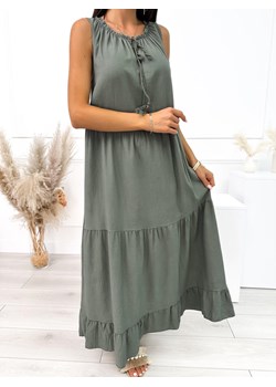 Khaki Sukienka Oversize ze sklepu ModnaKiecka.pl w kategorii Sukienki - zdjęcie 160918252