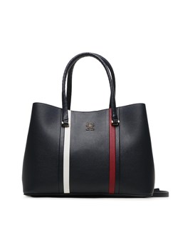 Torebka Tommy Hilfiger Th Emblem Satchel Corp AW0AW15117 DW6 ze sklepu eobuwie.pl w kategorii Torby Shopper bag - zdjęcie 160921533