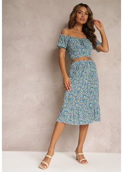 Niebieski 2-częściowy Komplet z Topem i Spódnicą Tatherina ze sklepu Renee odzież w kategorii Komplety i garnitury damskie - zdjęcie 160936234