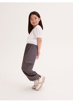 Reserved - Dzianinowe joggery - ciemnoszary ze sklepu Reserved w kategorii Spodnie dziewczęce - zdjęcie 160940372