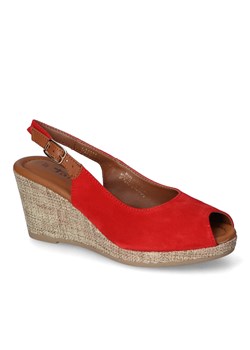 Sandały Tamaris 1-28375-20/545 Czerwone zamsz ze sklepu Arturo-obuwie w kategorii Sandały damskie - zdjęcie 160941883