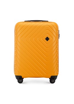 Walizka kabinowa z ABS-u z geometrycznym tłoczeniem pomarańczowa ze sklepu WITTCHEN w kategorii Walizki - zdjęcie 160947543