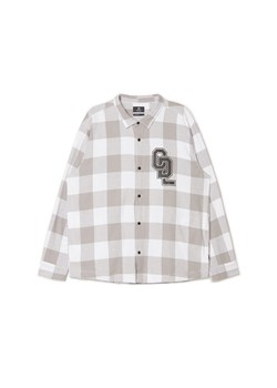 Cropp - Szaro-biała koszula w kratę - biały ze sklepu Cropp w kategorii Koszule męskie - zdjęcie 160954921