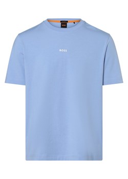 BOSS Orange T-shirt męski Mężczyźni Bawełna jasnoniebieski jednolity ze sklepu vangraaf w kategorii T-shirty męskie - zdjęcie 160958050