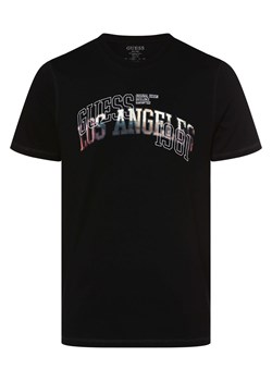 GUESS T-shirt męski Mężczyźni Bawełna czarny nadruk ze sklepu vangraaf w kategorii T-shirty męskie - zdjęcie 160961570
