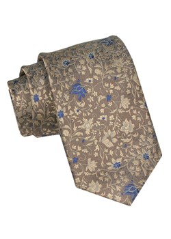 Krawat Męski, Klasyczny - ALTIES - Beżowy z Motywem Kwiatowym KRALTS0958 ze sklepu JegoSzafa.pl w kategorii Krawaty - zdjęcie 160962464