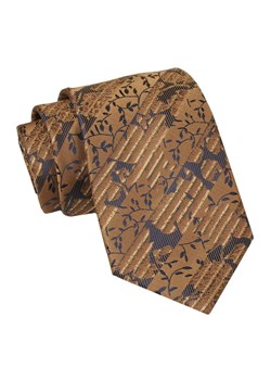 Krawat Męski, Klasyczny - ALTIES - Karmelowy, Kwiaty KRALTS0963 ze sklepu JegoSzafa.pl w kategorii Krawaty - zdjęcie 160962502