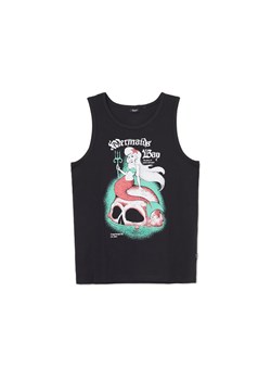 Cropp - Czarny tank top z syrenką - czarny ze sklepu Cropp w kategorii T-shirty męskie - zdjęcie 160970172